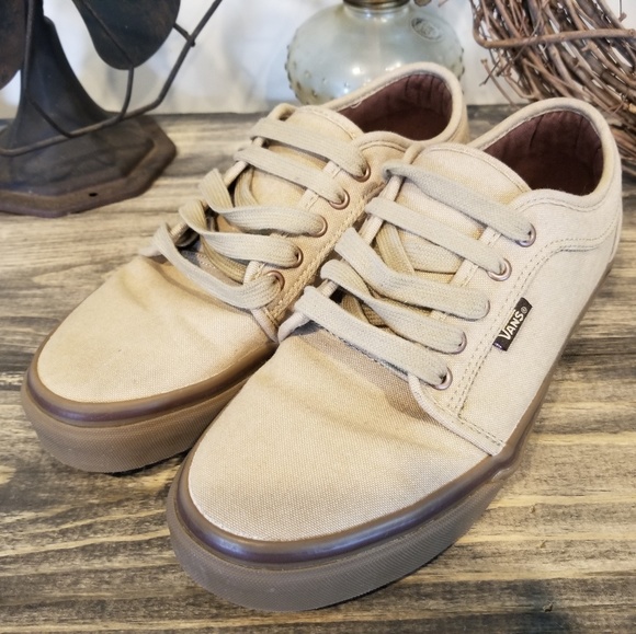 Vans Other - Vans *Sz 8 Mens Skateboard Pro Tan Canvas Shoes